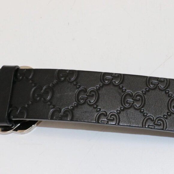 GUCCI Men's GG Monogram Square Interlocking Leather Belt Size 34 - Picture 11 of 16
